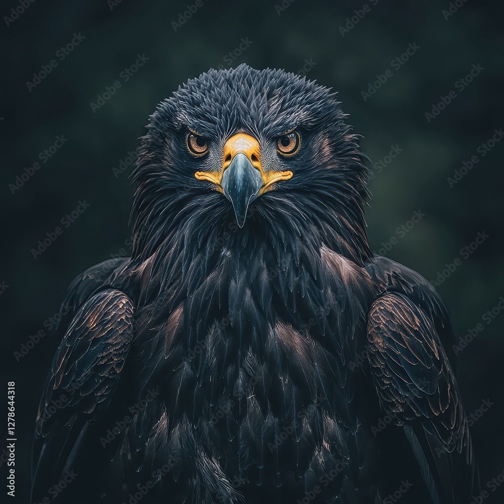 Fototapeta premium Majestic Close-Up of a Powerful Eagle with Intense Eyes