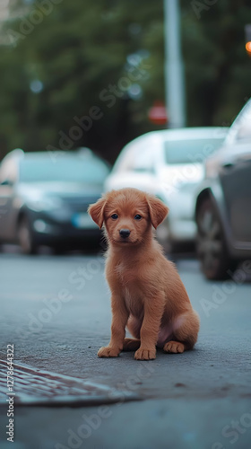 Adorable Puppy Photo on Cit...