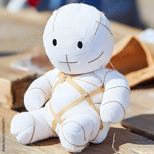 White Wooden Figurine Illus...