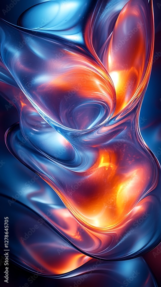 Naklejka premium Stunning fluid gradient landscape design high resolution wallpaper