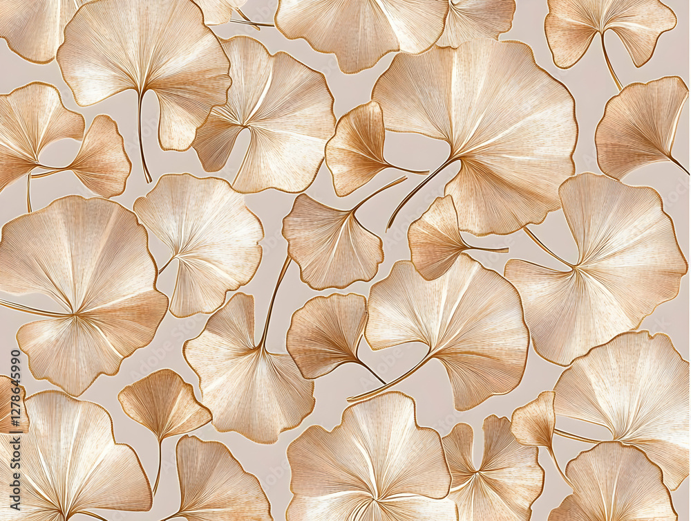 Ginkgo Leaves Illustration Abstract Background Ginkgo Leaves Illustration Abstract Background