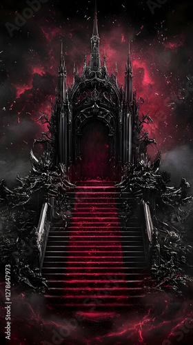 Dark Gothic Throne Illustra...