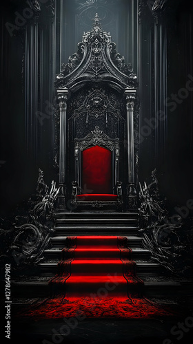 Dark Throne 3D Illustration
