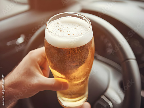 Beer in Car Photo: A Cold D...