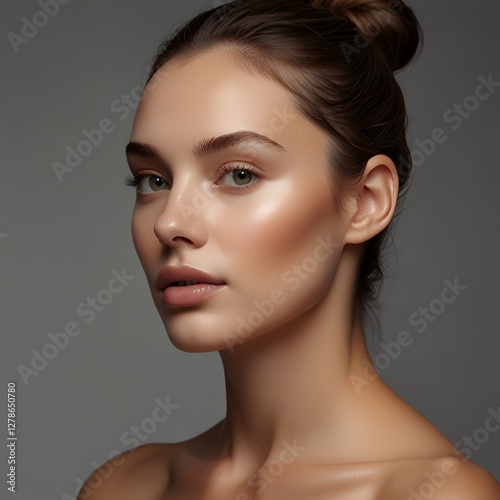 Radiant Beauty: Realistic High-Definition Image for Skincare Campaign with Elegance and Confidence