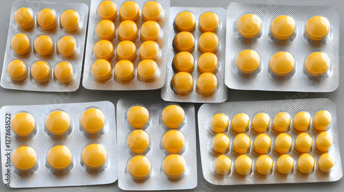 Yellow Pills in Blister Pac...