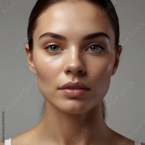 Radiant Beauty: Realistic High-Definition Image for Skincare Campaign with Elegance and Confidence