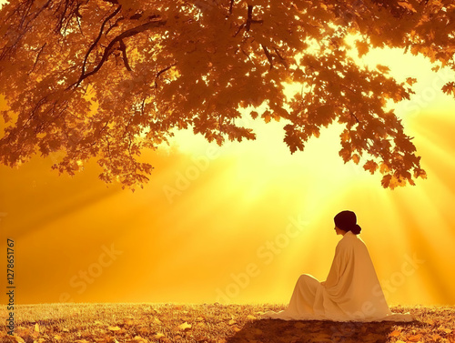 Golden Hour Serenity: Autum...