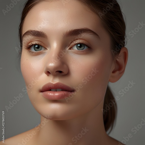 Radiant Beauty: Realistic High-Definition Image for Skincare Campaign with Elegance and Confidence