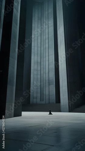 Dark Grey Abstract 3D Build...