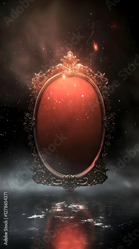 Ornate Mirror Abstract Back...