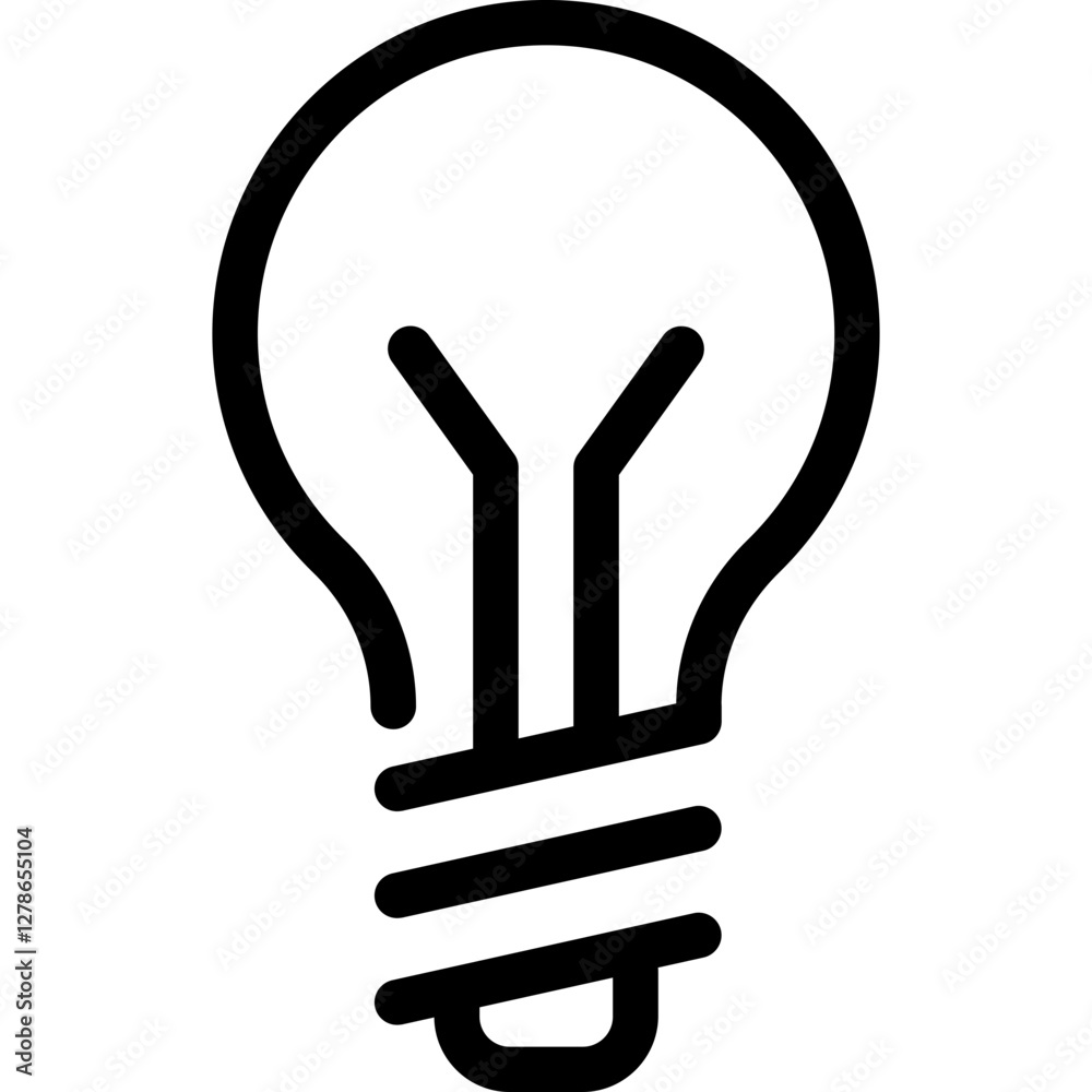 Obraz premium Idea Icon, Light Bulb Sign