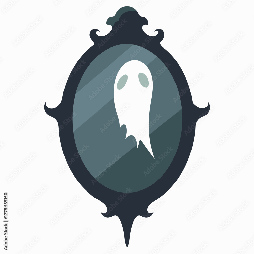 illustration-of-haunted-mirror-with-ghost-reflecti.eps illustration-of-haunted-mirror-with-ghost-reflecti.eps