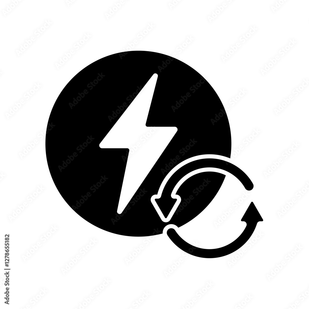 Icon a recharge, isolated against a clean background. Icon a recharge, isolated against a clean background.