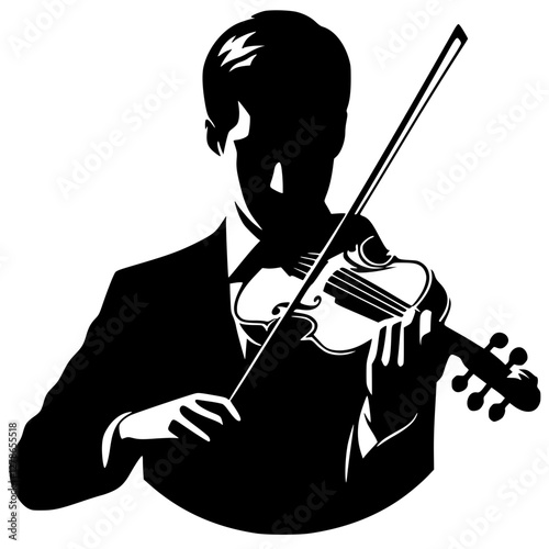 Silhouette of a violinist