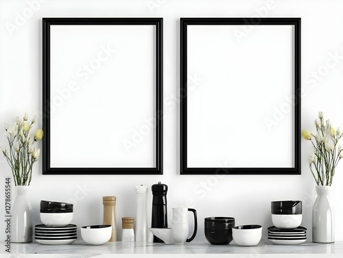 Modern Kitchen Mockup Illus...