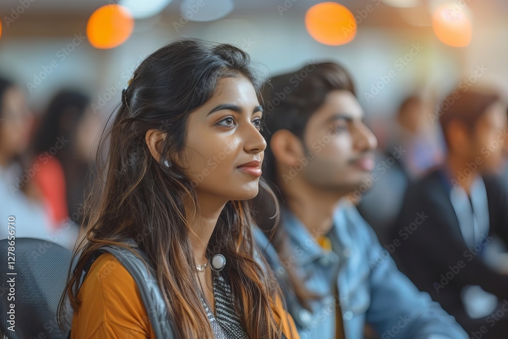 Obraz premium Innovative Software Developers of Various Backgrounds Collaborate on Neural Network Blockchain Startup Plans