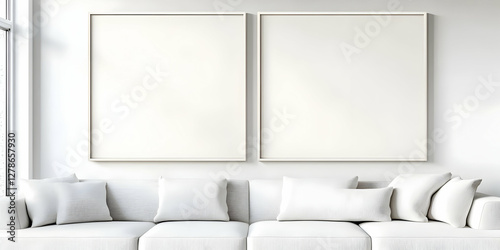 Minimalist White Sofa 3D Re...