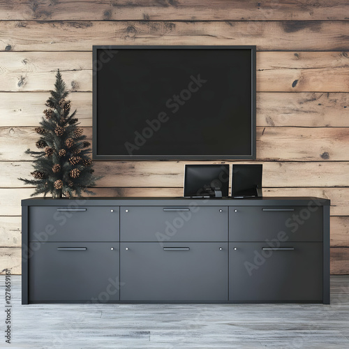 Modern Office Mockup Illust...