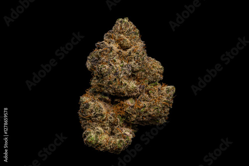 WiFi Cannabis Bud – High-Quality Macro Photography on Black Background