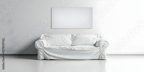 White Sofa and Blank Canvas...