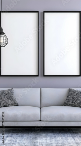 Modern Living Room 3D Rende...