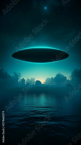 Oceanic UFO 3D Illustration