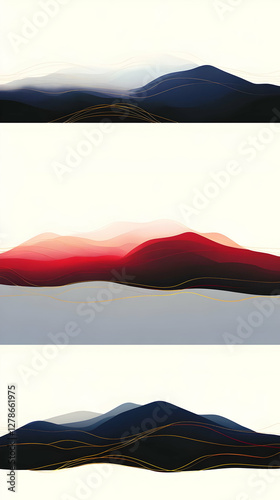 Abstract Mountain Illustrat...