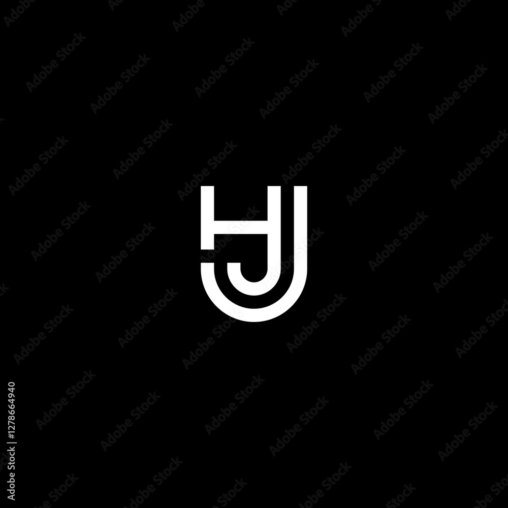 hj Abstract initial monogram letter alphabet logo design hj Abstract initial monogram letter alphabet logo design