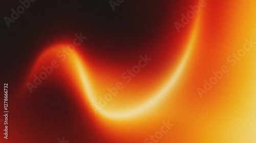Color gradient dark grainy background, orange red gold yellow vibrant abstract on black, noise texture effect