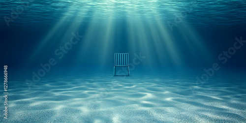 Submerged Chair 3D Illustra...