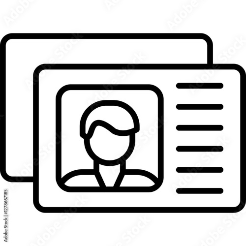 ID Card Icon Vector Element