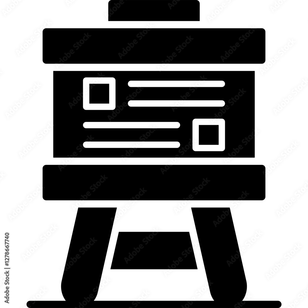 Presentation Board Icon Vector Element Presentation Board Icon Vector Element