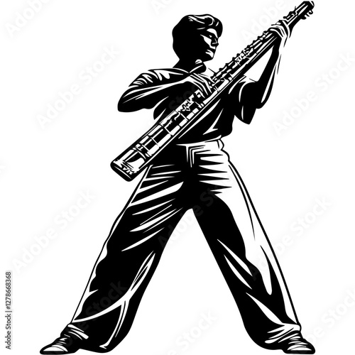 vector illustration of a jazz musician