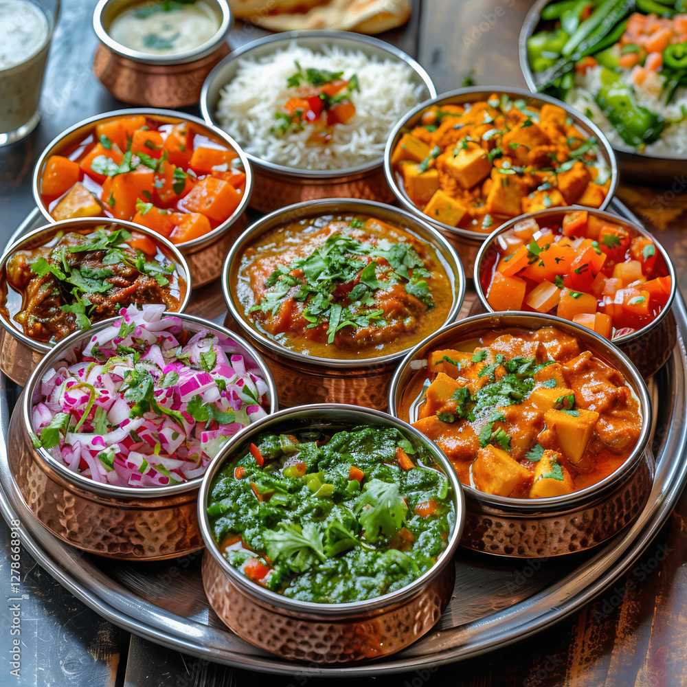 Obraz premium Indian Thali Platter