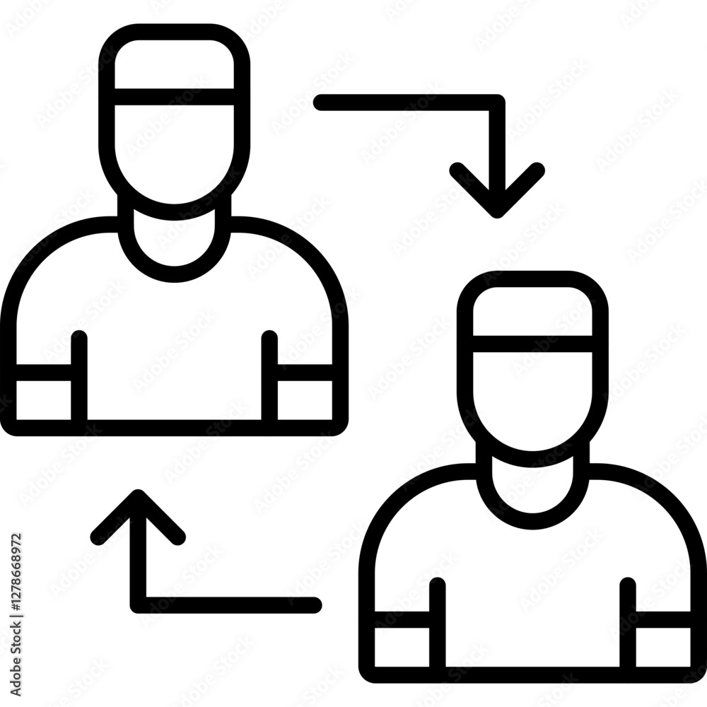 Fototapeta premium Collaborate Icon Vector Element