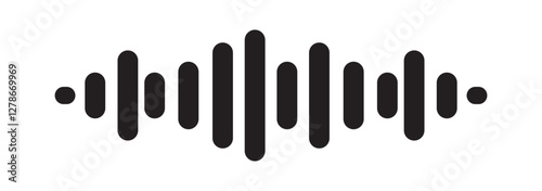 Music wave line sound one noise icon audio frequency signal podcast radio sound wave volume hand art. Acoustic line music logo record sound wave doodle sketch abstract. Vector illustration