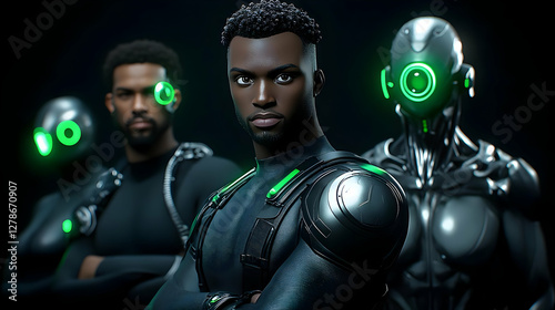 Futuristic 3D Illustration:...