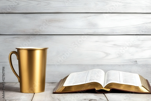 Golden Cup and Open Book St...