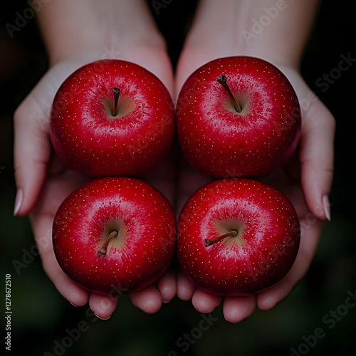 Red Apples in Hands, Still ...