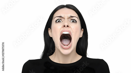 Woman Screaming Illustration