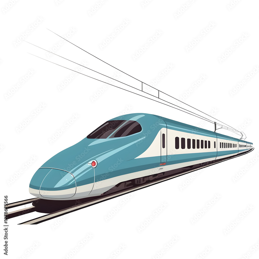 Fototapeta premium Futuristic High-Speed Train