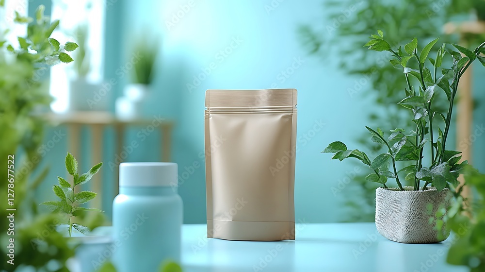 Eco-Friendly Laundry Detergent in Natural Setting Eco-Friendly Laundry Detergent in Natural Setting