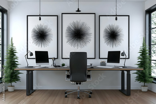 Modern Home Office 3D Illus...