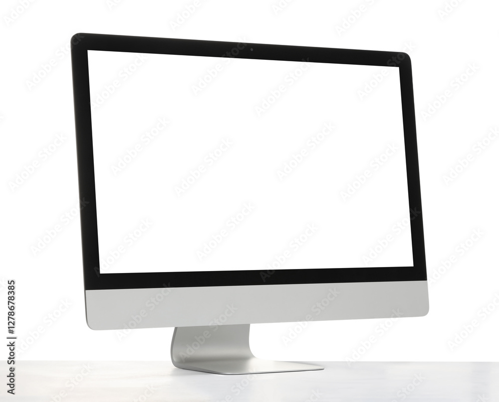 Computer monitor isolated on white. Modern technology Computer monitor isolated on white. Modern technology
