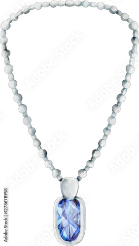 Wallpaper Mural watercolor necklace Torontodigital.ca