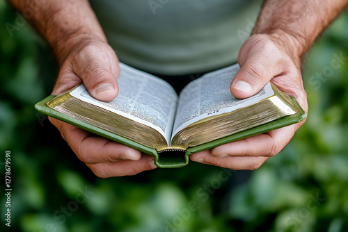 Green Book Reading Hands Il...