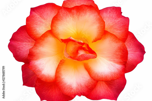 Red Yellow Rose Bloom Illus...