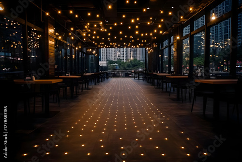 Illuminated Restaurant Path...