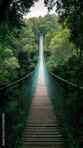 Jungle Suspension Bridge Il...